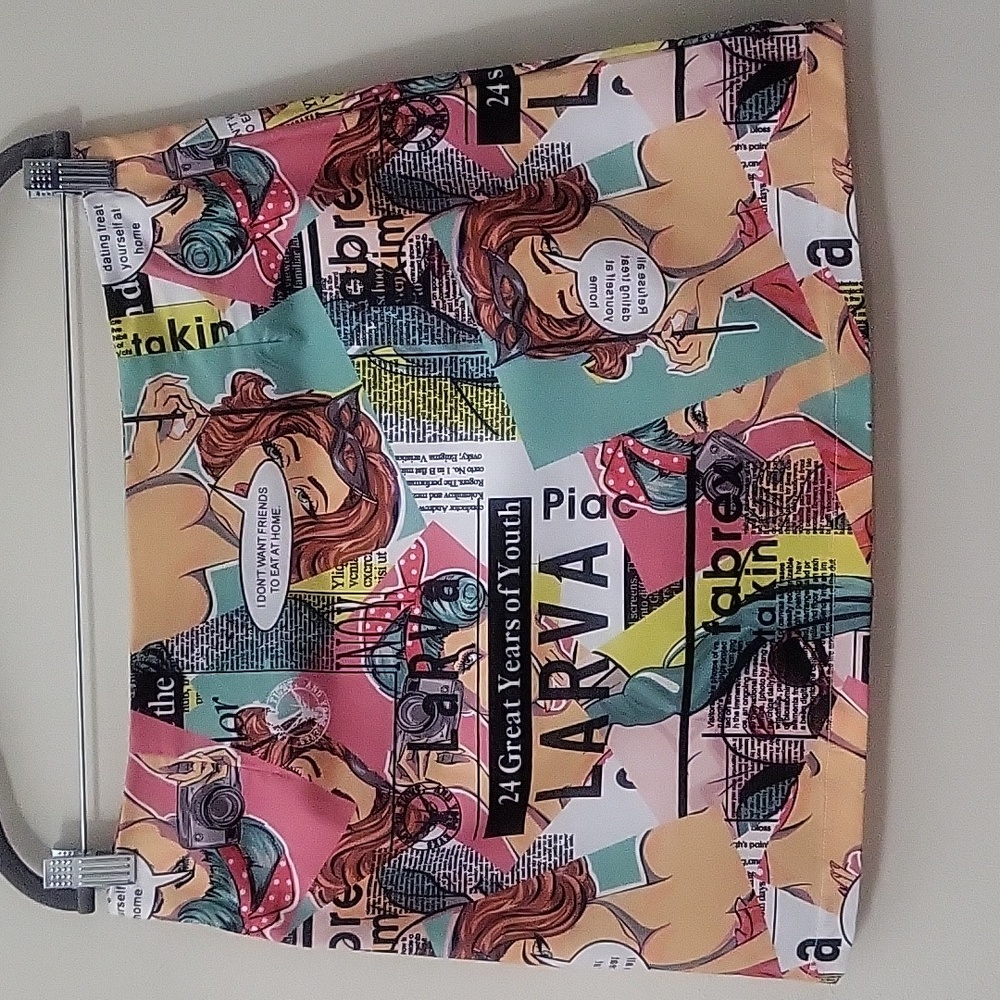 SHEIN Comic Book Print Skirt